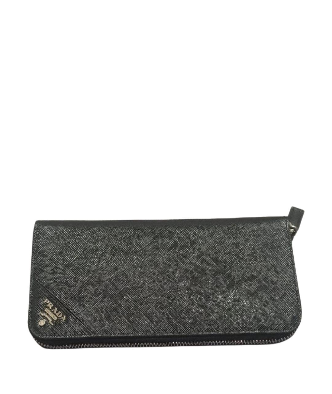 PRADA Черный кожаный кошелек, фото 1