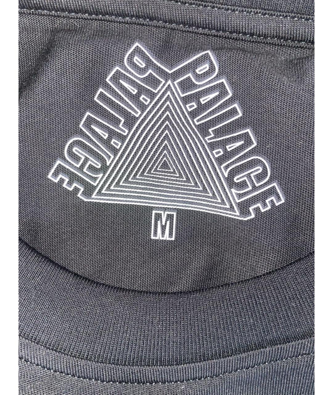 PALACE Черная хлопковая футболка, фото 4