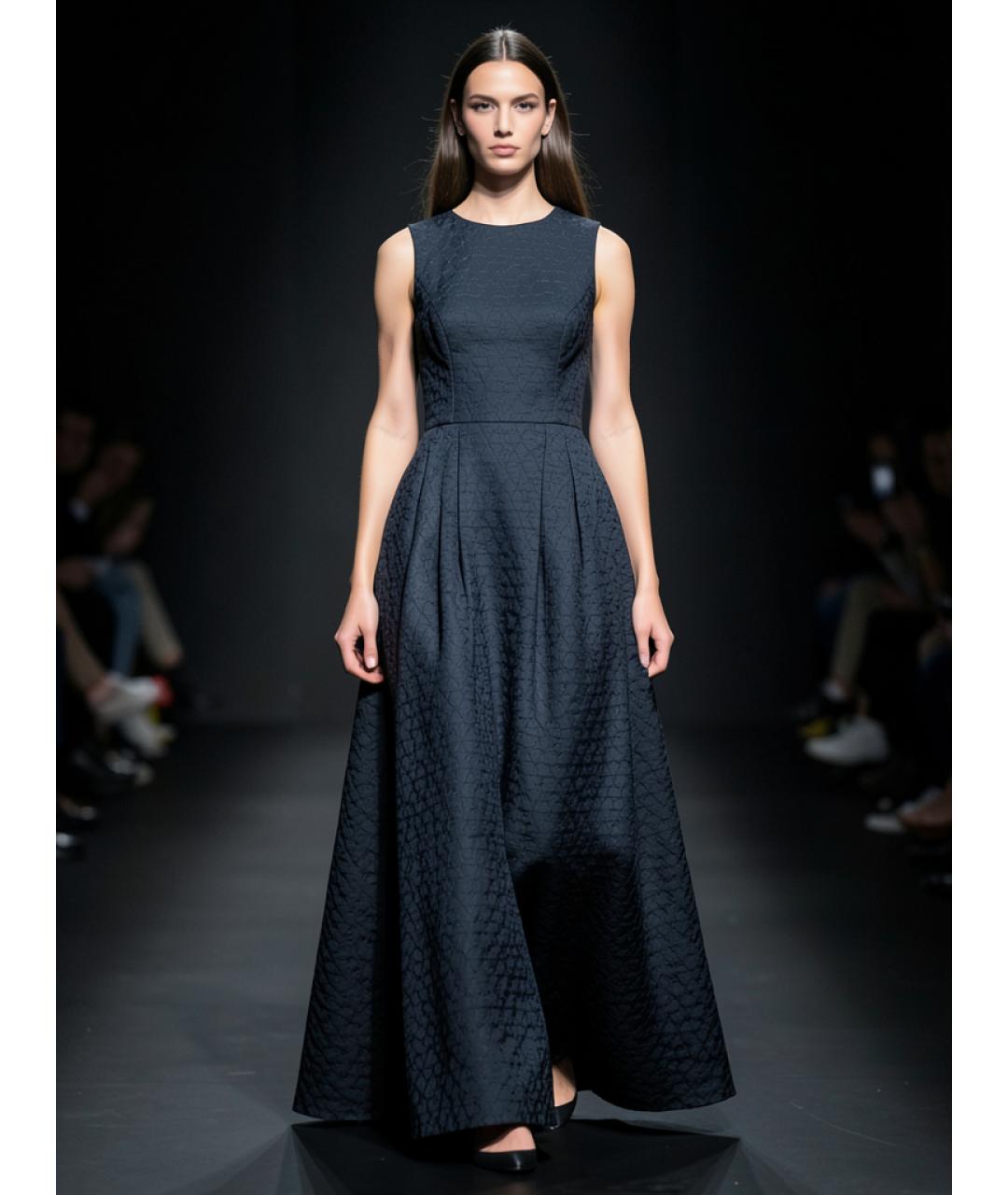 ALEXANDER MCQUEEN Черное шелковое вечернее платье, фото 3