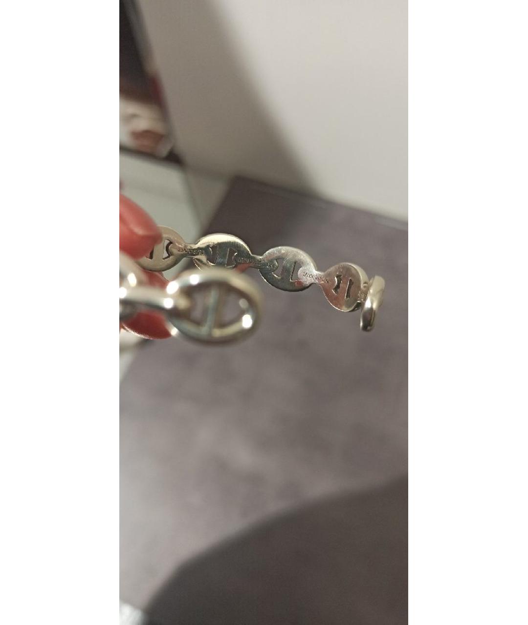 HERMES Серебрянный браслет, фото 5