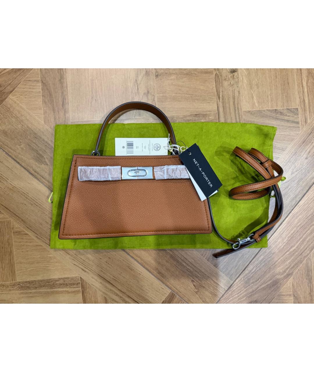 TORY BURCH Коричневая кожаная сумка тоут, фото 5