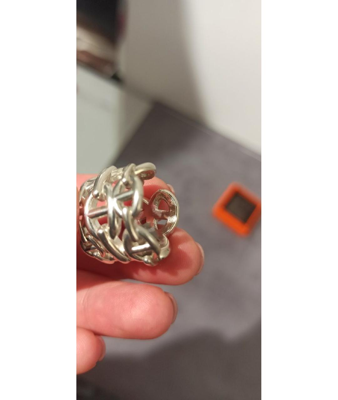 HERMES Серебряное кольцо, фото 5