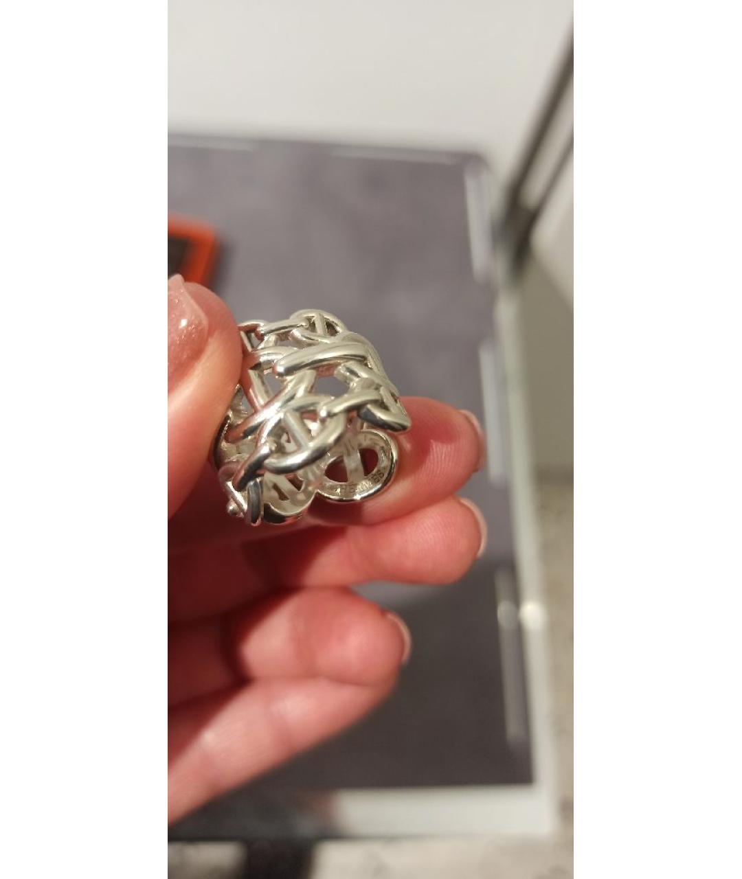 HERMES Серебряное кольцо, фото 6