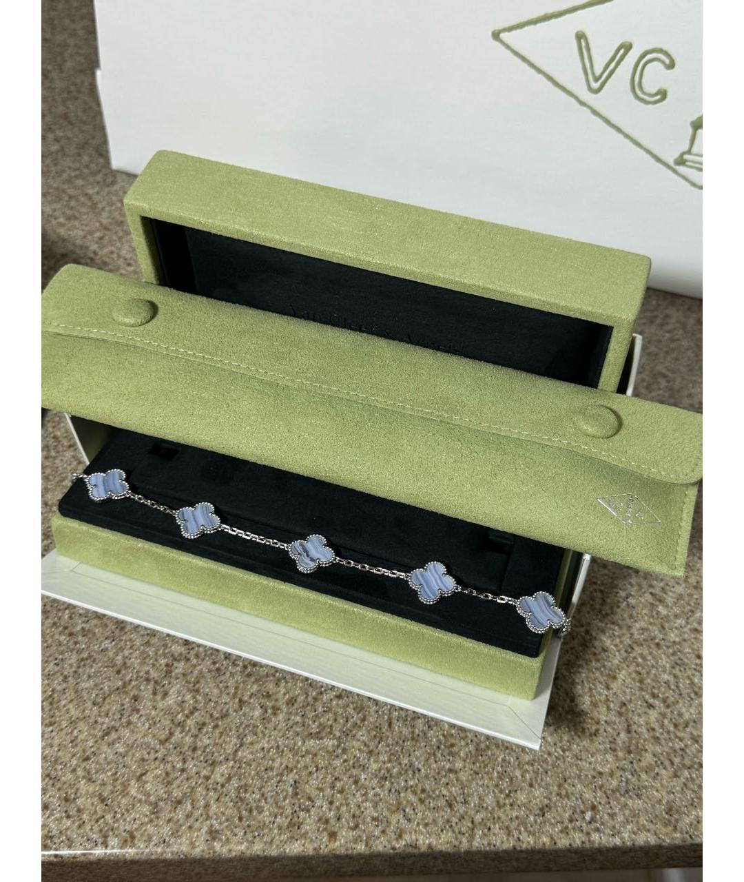 VAN CLEEF & ARPELS Голубой браслет из белого золота, фото 2