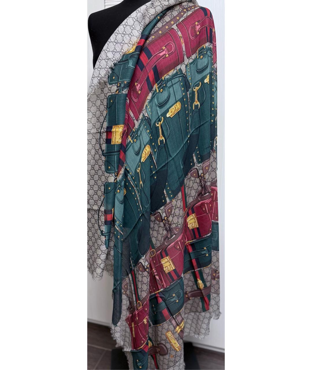 CHANEL Мульти шерстяной платок, фото 7