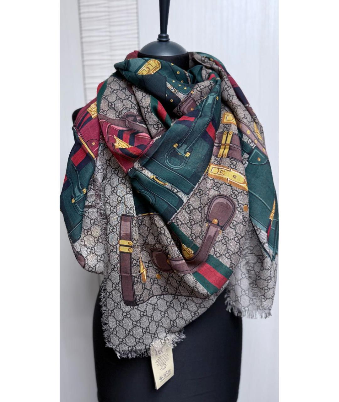 CHANEL Мульти шерстяной платок, фото 3