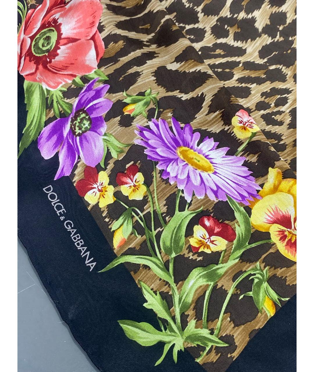 DOLCE&GABBANA Мульти шелковый платок, фото 3