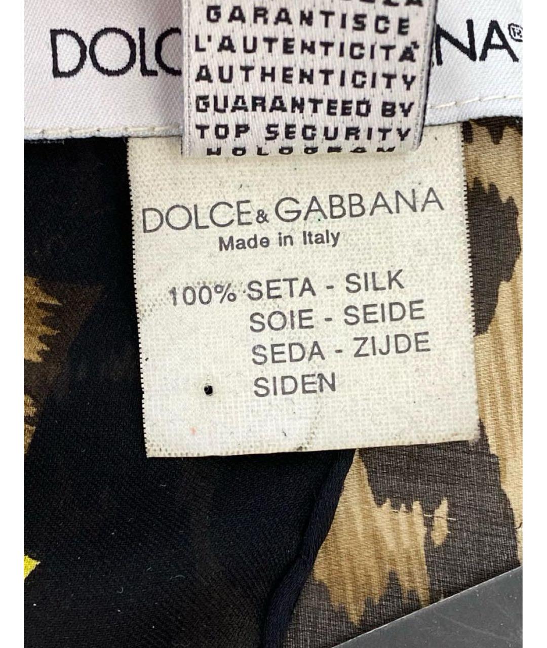 DOLCE&GABBANA Мульти шелковый платок, фото 4