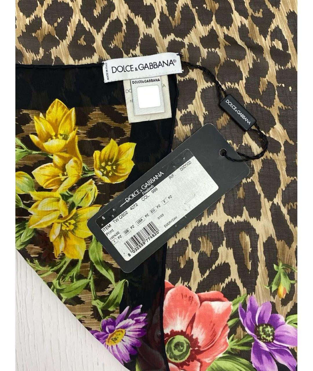 DOLCE&GABBANA Мульти шелковый платок, фото 2