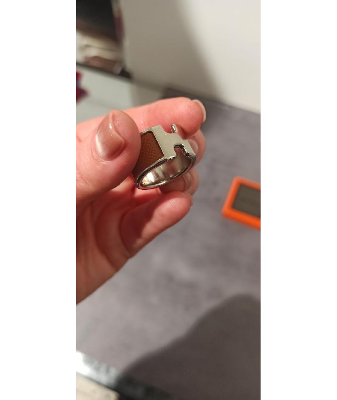 HERMES Коричневое кольцо, фото 4