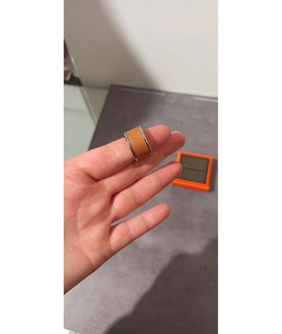 HERMES Коричневое кольцо, фото 3
