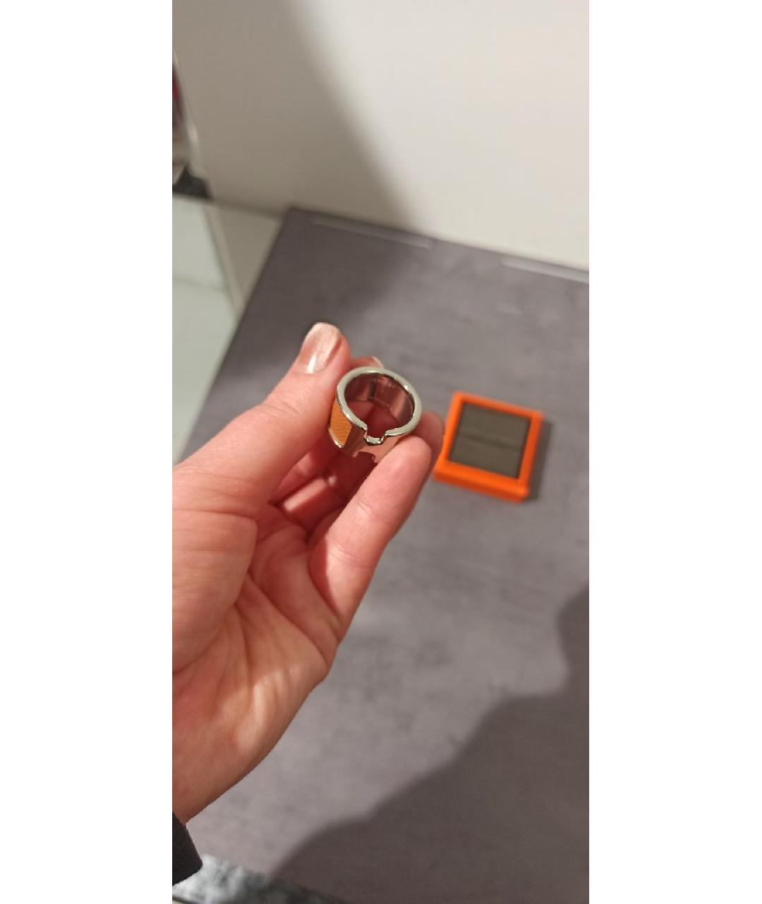 HERMES Коричневое кольцо, фото 6