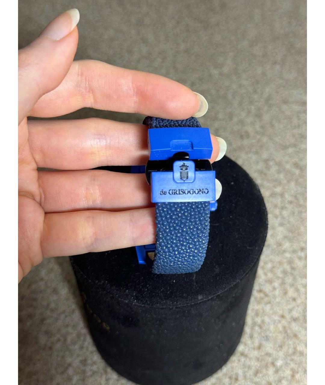 DE GRISOGONO Темно-синие керамические часы, фото 8