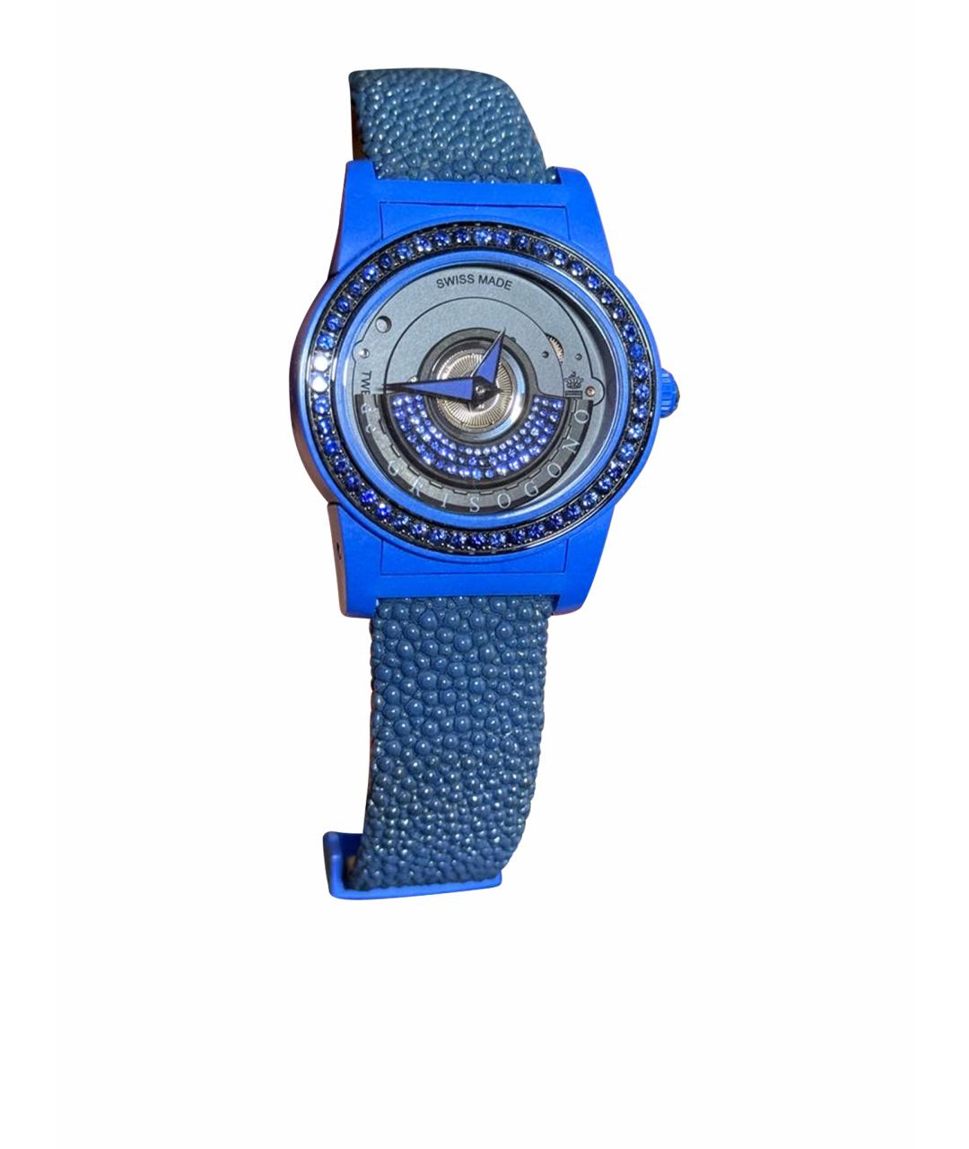 DE GRISOGONO Темно-синие керамические часы, фото 9