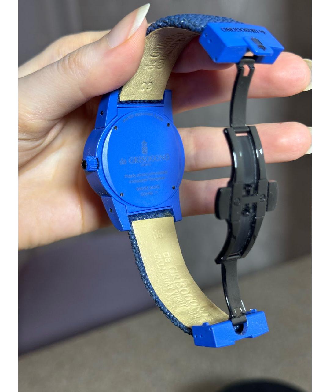 DE GRISOGONO Темно-синие керамические часы, фото 3