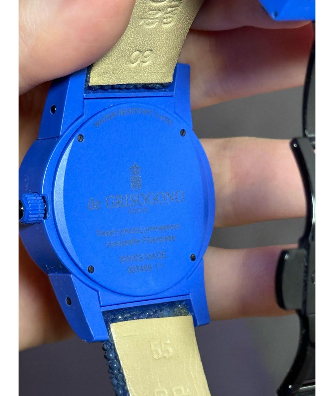 DE GRISOGONO Темно-синие керамические часы, фото 2