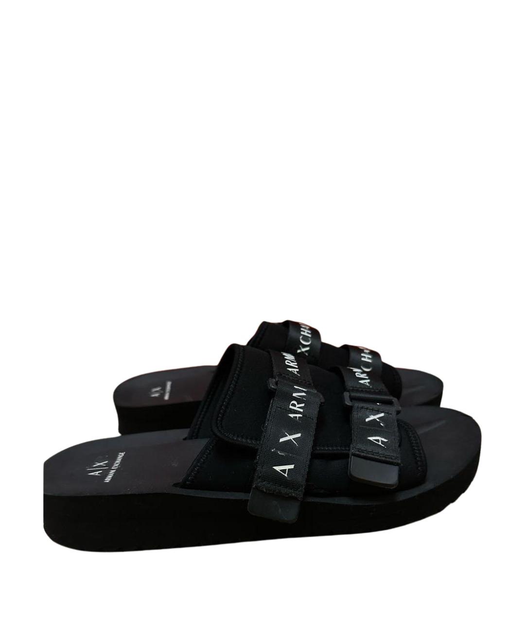 ARMANI EXCHANGE Черные шлепанцы, фото 1