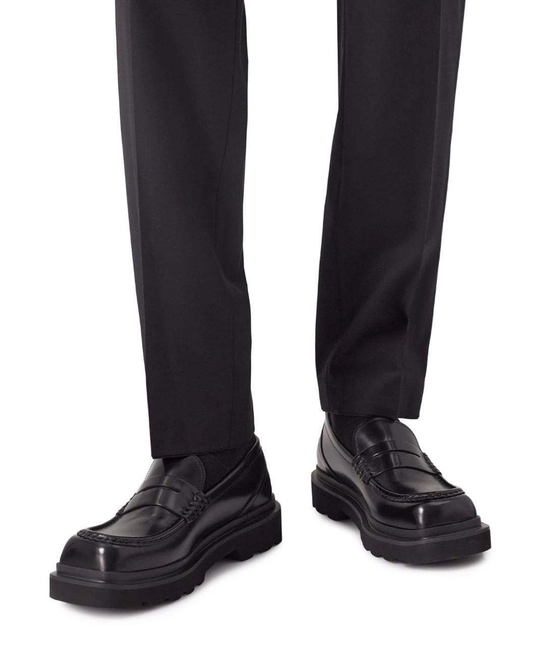 DOLCE&GABBANA Черные кожаные лоферы, фото 8