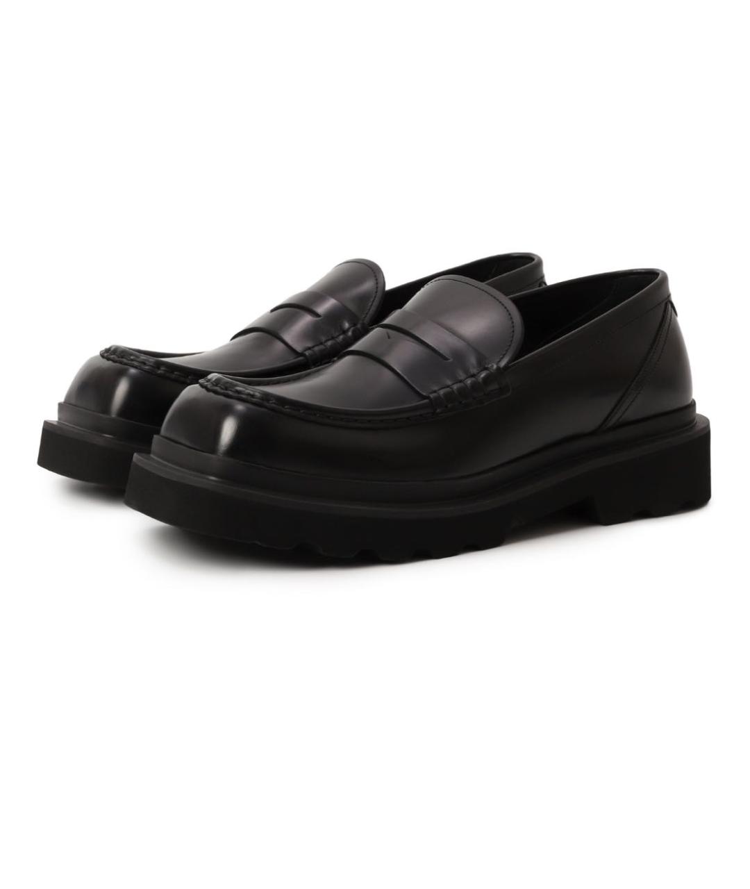 DOLCE&GABBANA Черные кожаные лоферы, фото 9