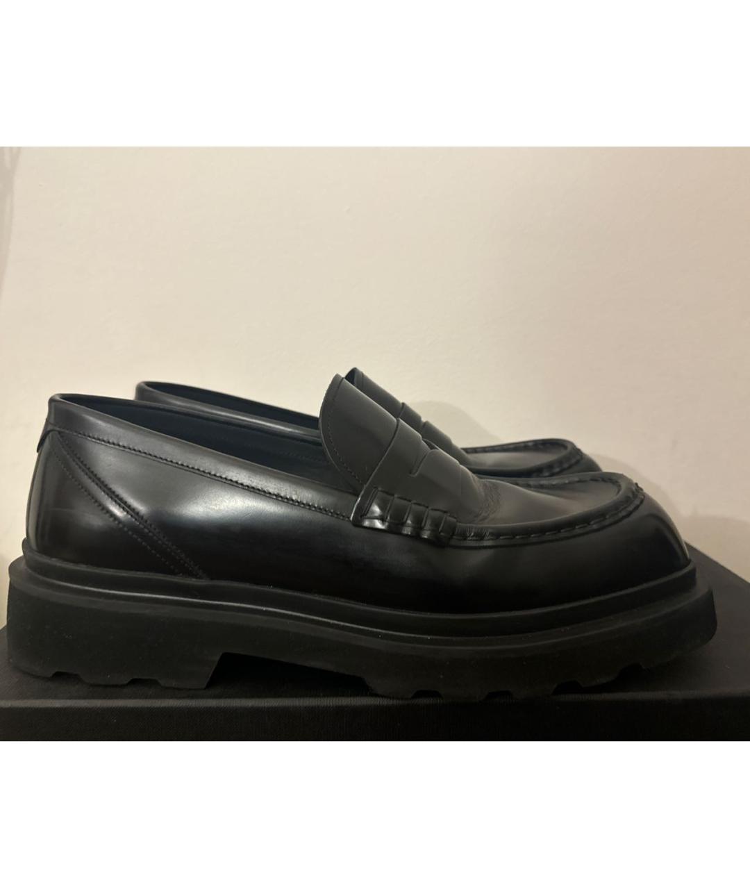 DOLCE&GABBANA Черные кожаные лоферы, фото 3
