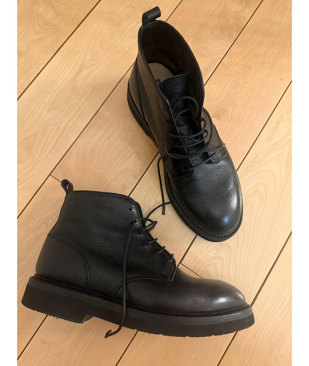 PREMIATA Черные кожаные ботинки, фото 3