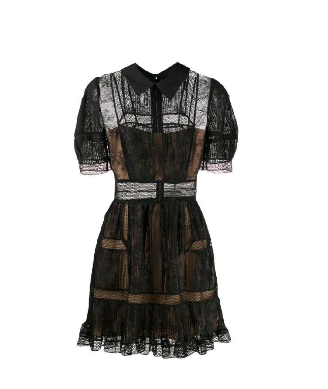 SELF-PORTRAIT Черное полиэстеровое коктейльное платье, фото 5