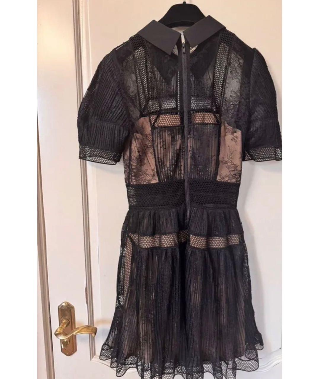 SELF-PORTRAIT Черное полиэстеровое коктейльное платье, фото 2