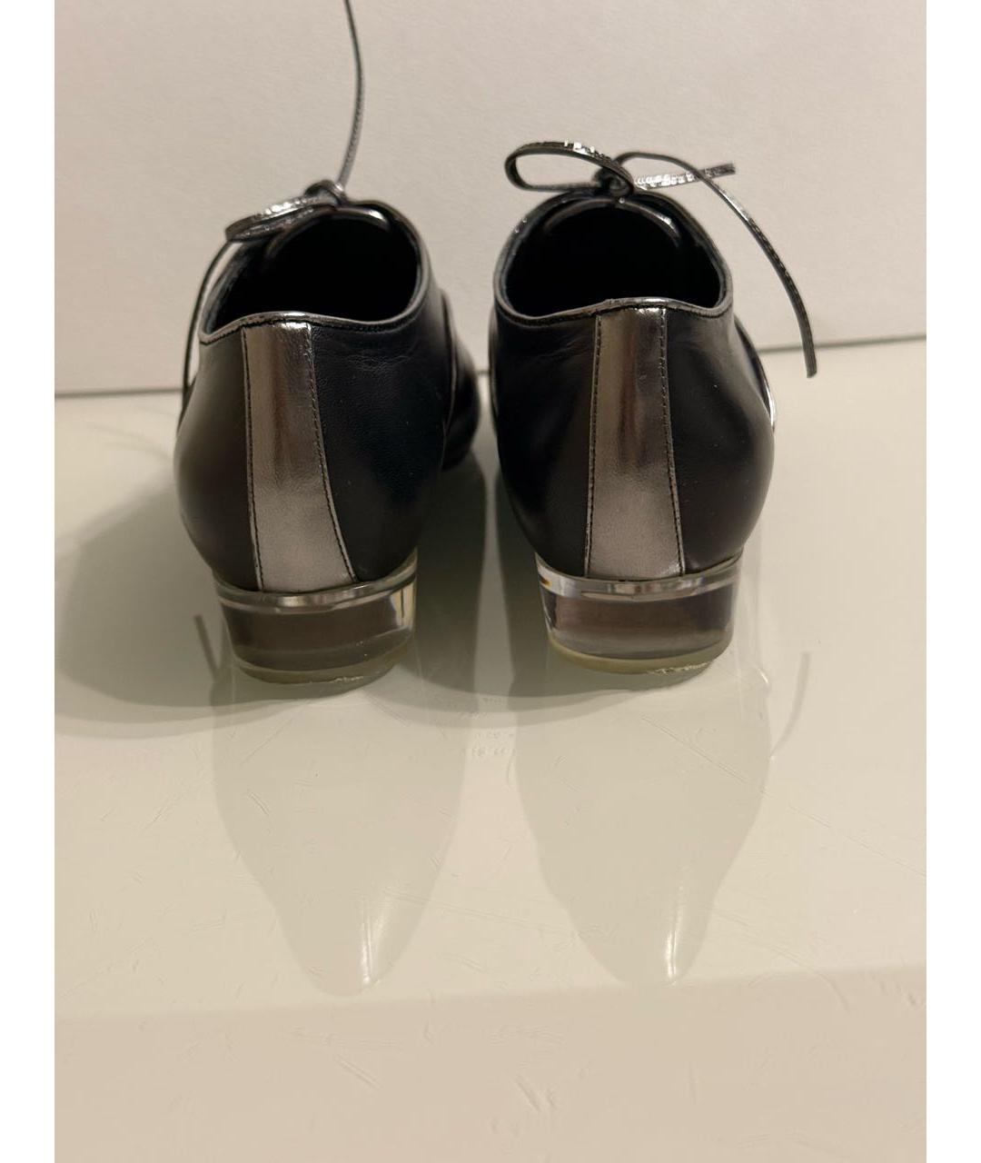 MARC JACOBS Черные кожаные брогги и оксфорды, фото 4