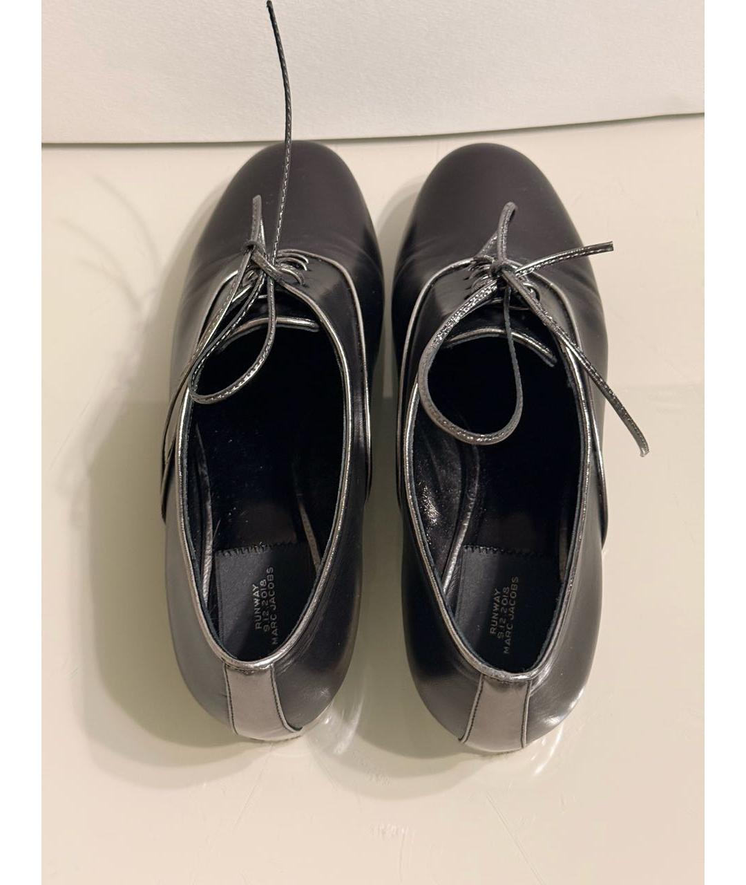 MARC JACOBS Черные кожаные брогги и оксфорды, фото 3