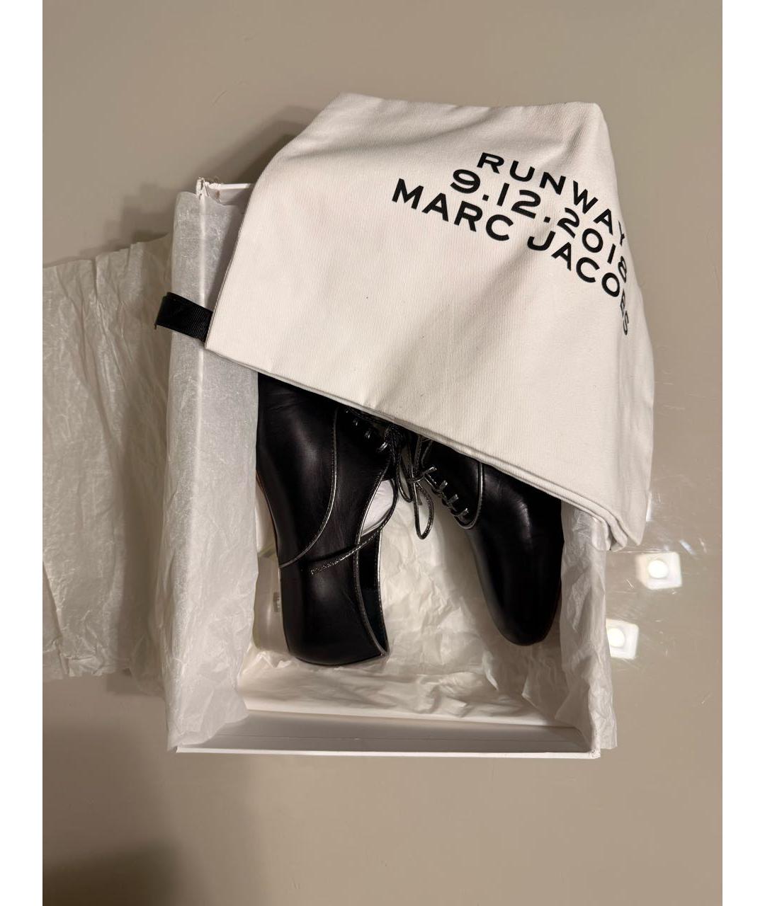 MARC JACOBS Черные кожаные брогги и оксфорды, фото 7