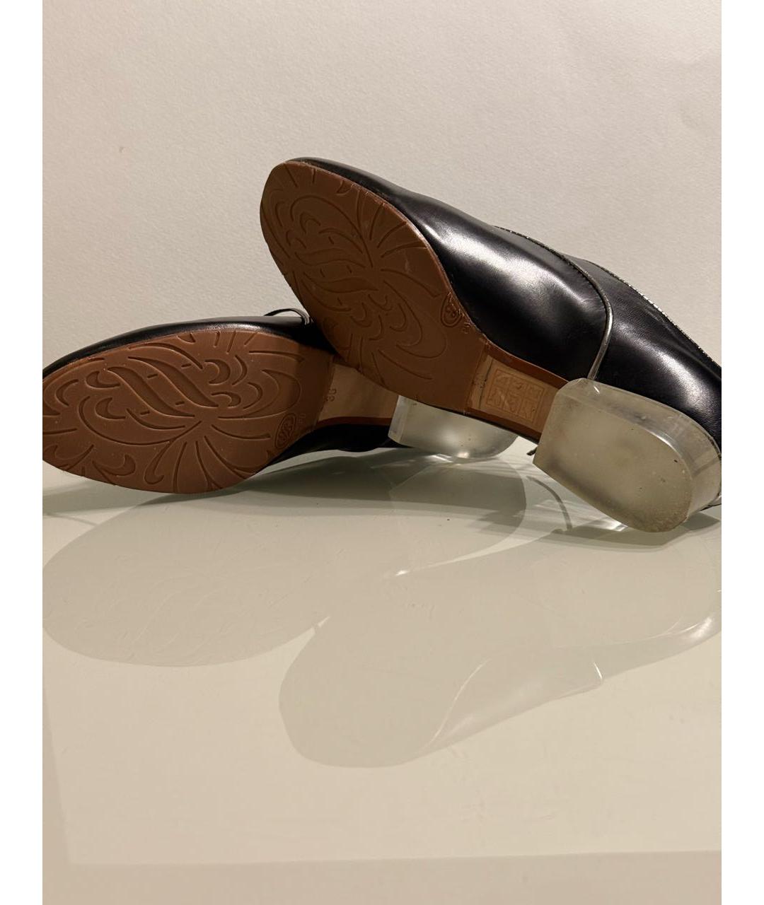 MARC JACOBS Черные кожаные брогги и оксфорды, фото 6