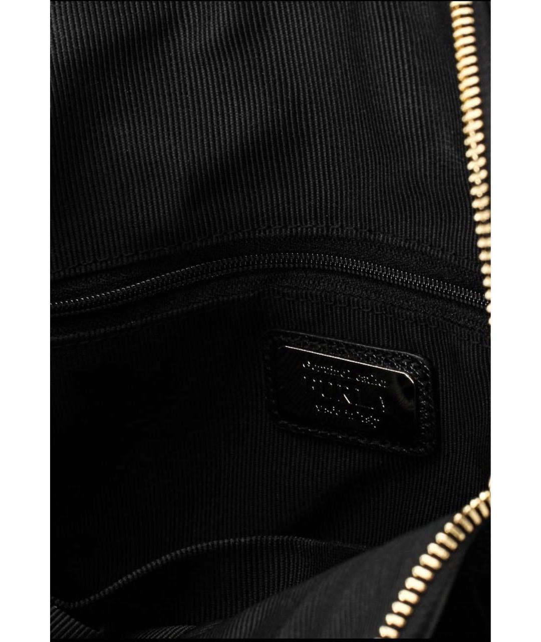 FURLA Черная кожаная сумка с короткими ручками, фото 3