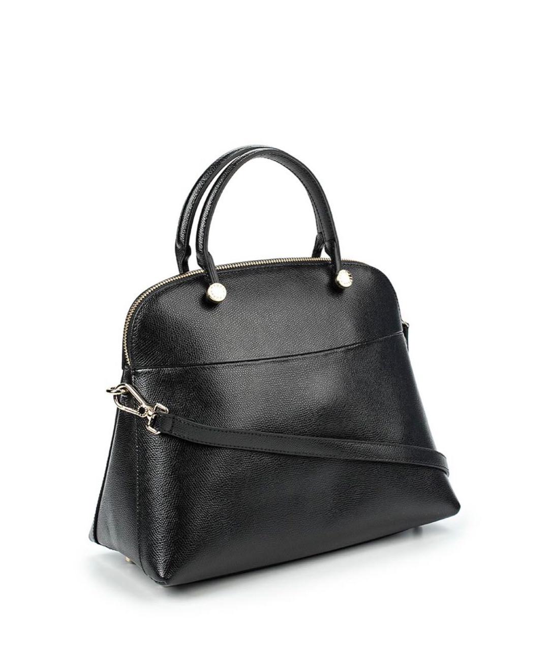 FURLA Черная кожаная сумка с короткими ручками, фото 2