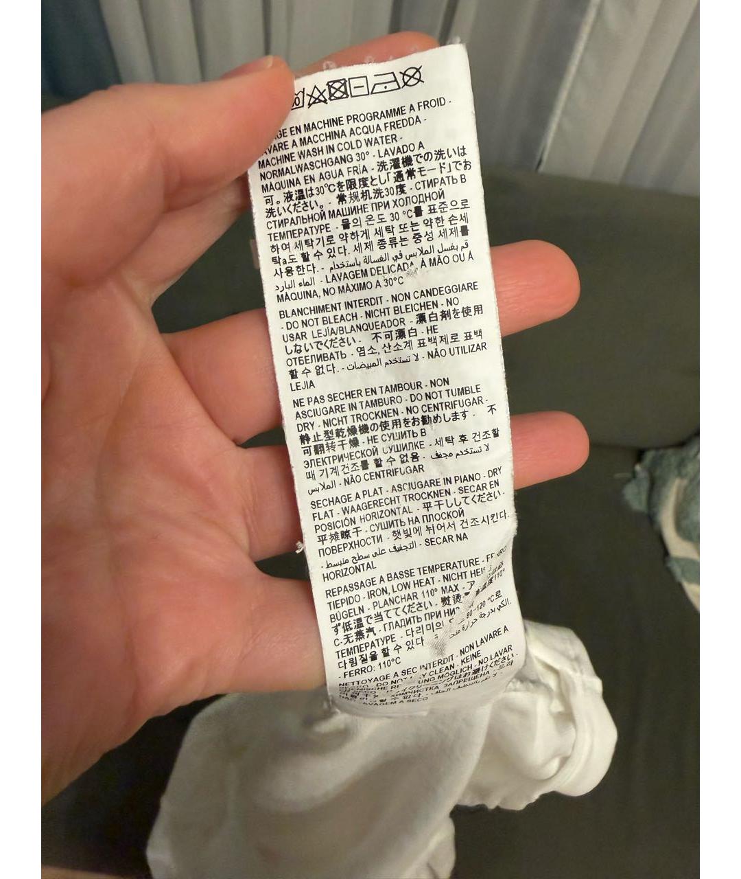 SAINT LAURENT Белая хлопковая футболка, фото 5