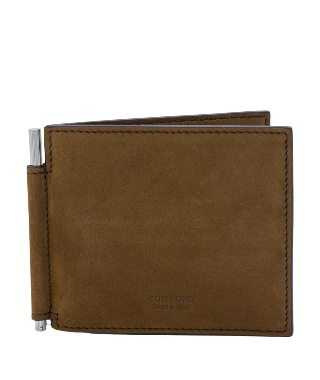 TOM FORD Коричневый замшевый кошелек, фото 1