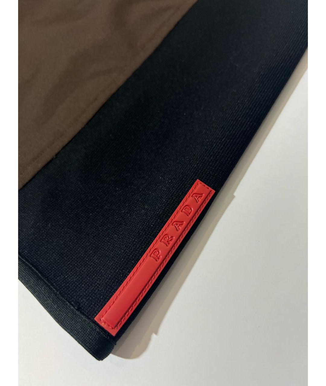 PRADA Коричневая полиэстеровая юбка миди, фото 4