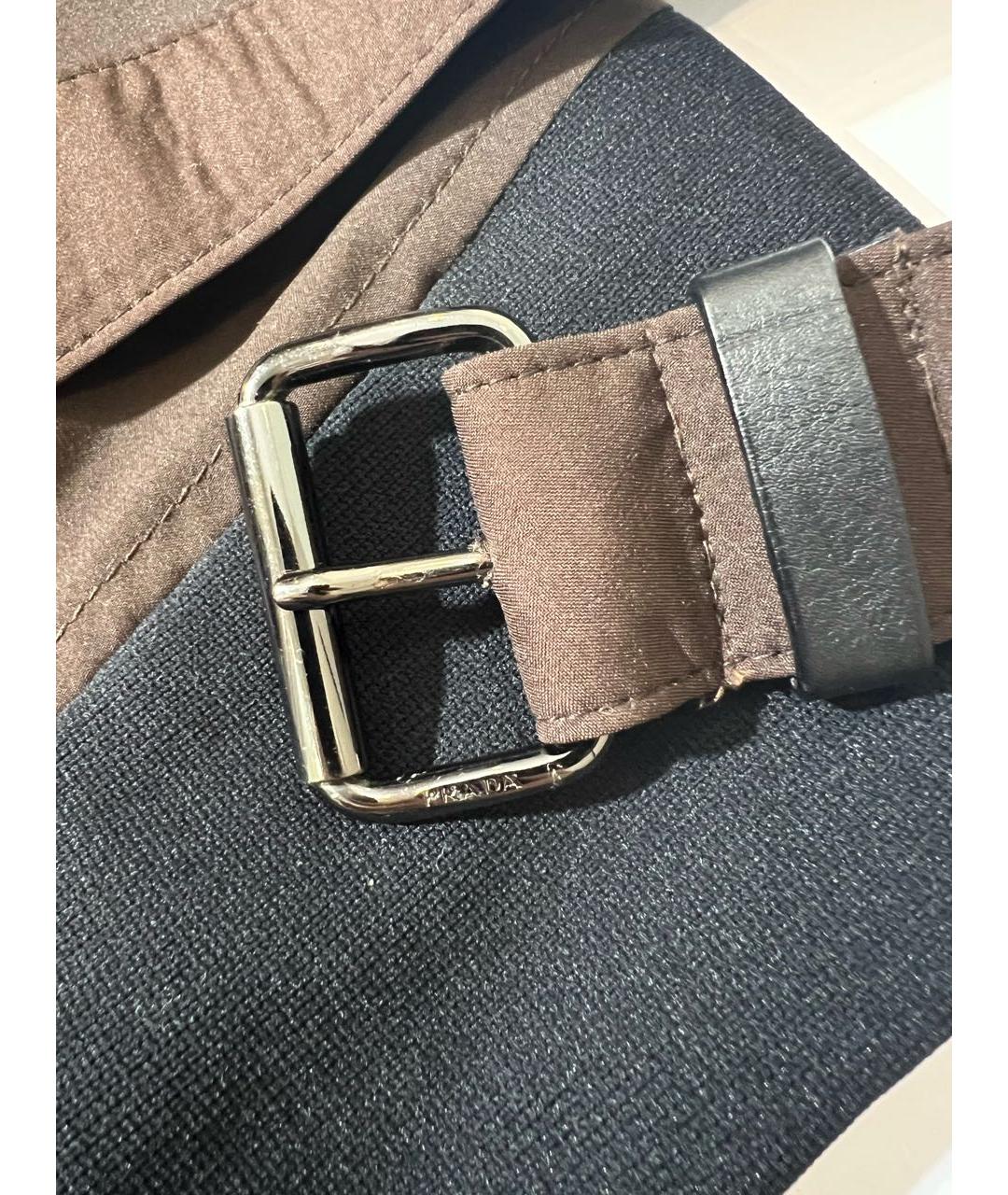 PRADA Коричневая полиэстеровая юбка миди, фото 5