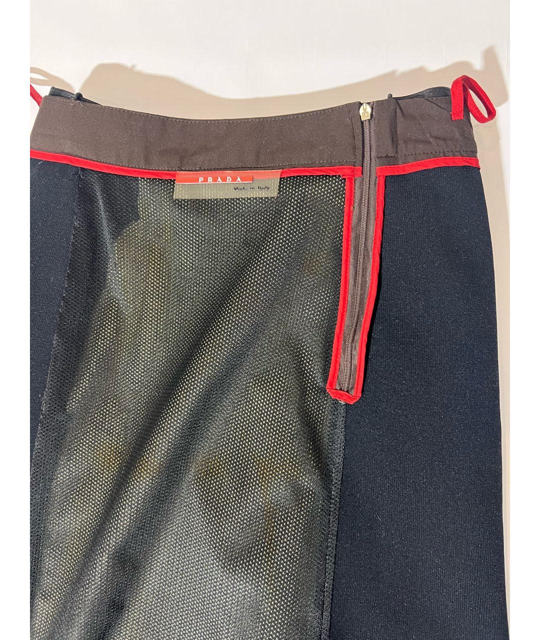 PRADA Коричневая полиэстеровая юбка миди, фото 6