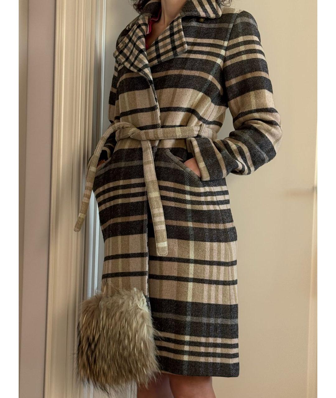 WEEKEND MAX MARA Бежевое шерстяное пальто, фото 6