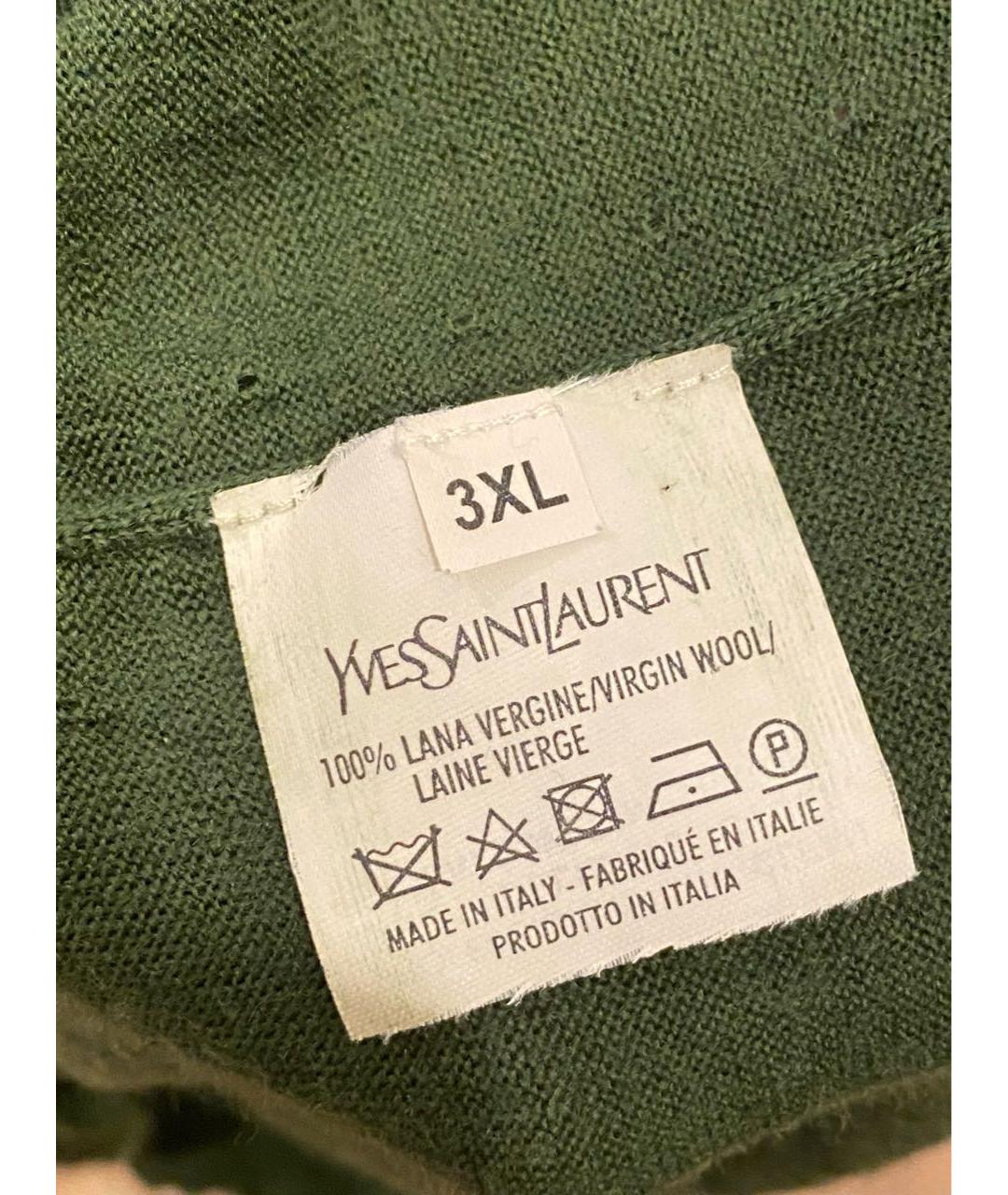 SAINT LAURENT Зеленый шерстяной джемпер / свитер, фото 7