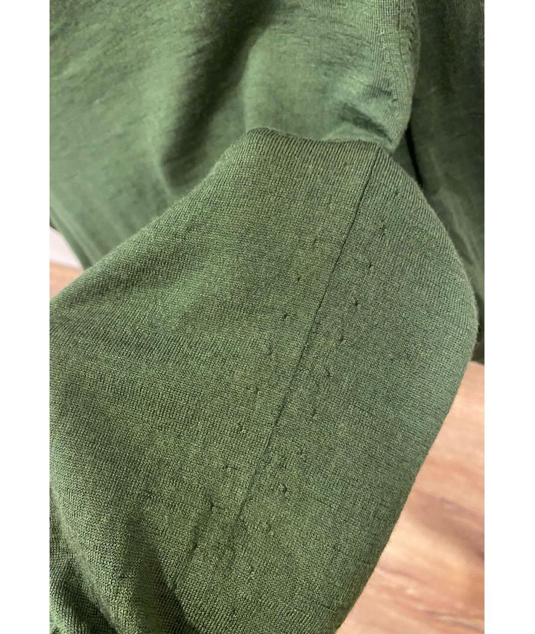 SAINT LAURENT Зеленый шерстяной джемпер / свитер, фото 5