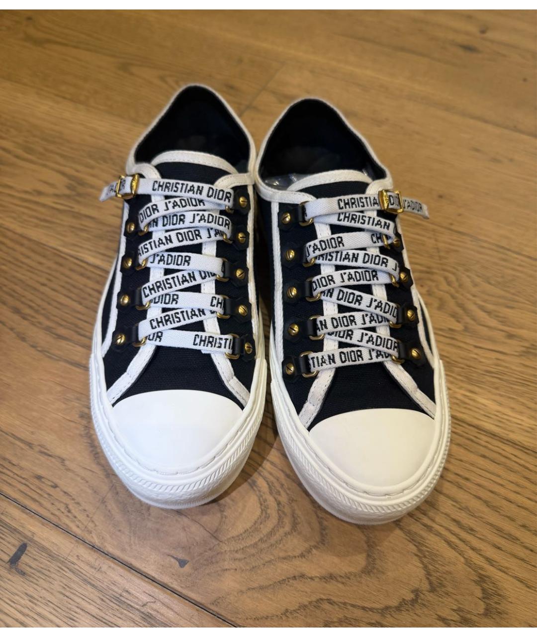 CHRISTIAN DIOR Черные текстильные кеды, фото 2