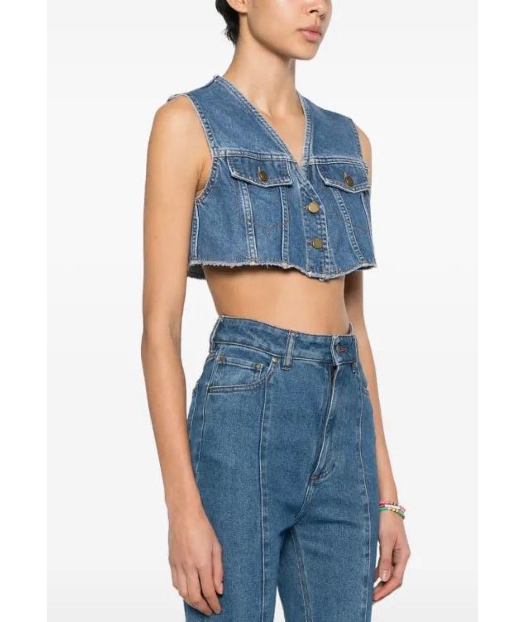 PHILOSOPHY DI LORENZO SERAFINI Синий хлопковый жилет, фото 3