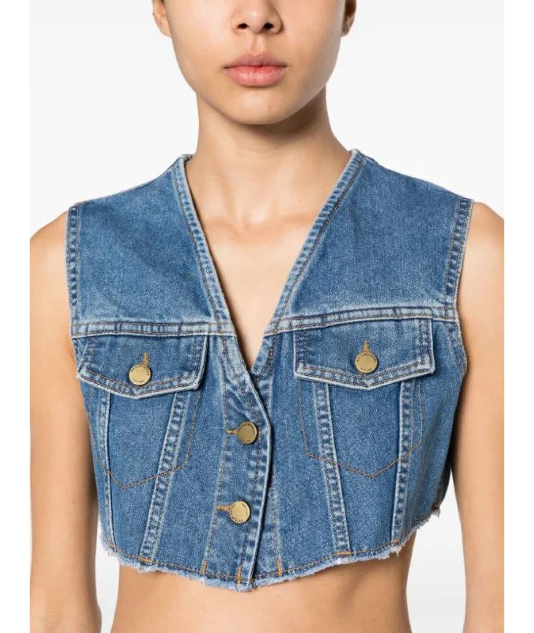 PHILOSOPHY DI LORENZO SERAFINI Синий хлопковый жилет, фото 4