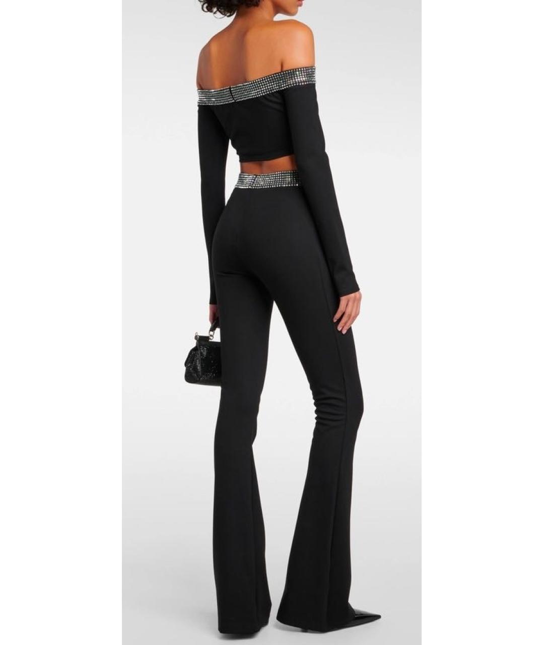 DAVID KOMA Черный вискозный костюм с брюками, фото 7