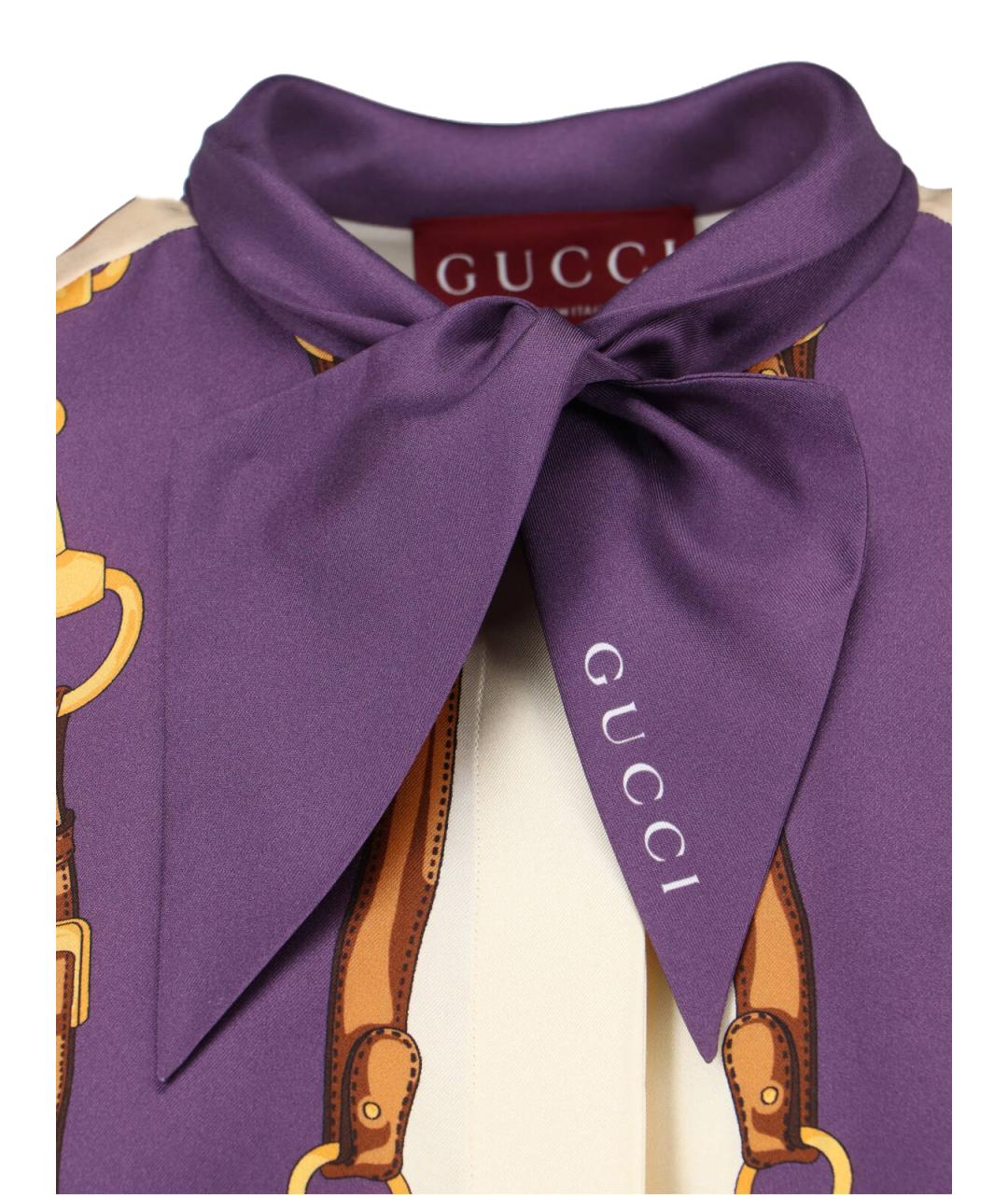 GUCCI Мульти шелковая рубашка, фото 4