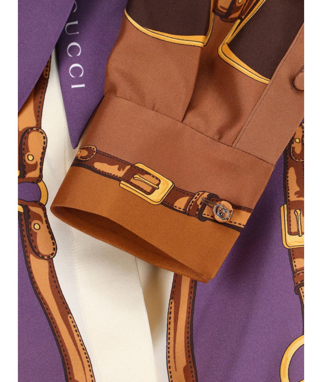 GUCCI Мульти шелковая рубашка, фото 5