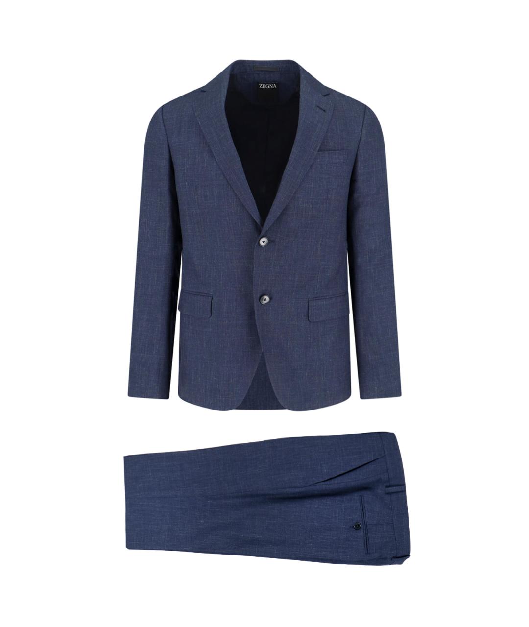 ZEGNA Синий классический костюм, фото 1