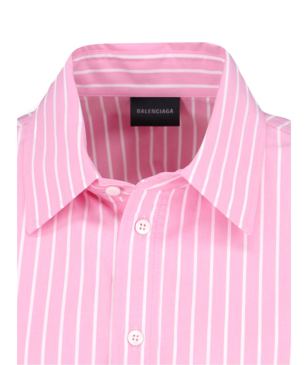 BALENCIAGA Розовая хлопковая рубашка, фото 3