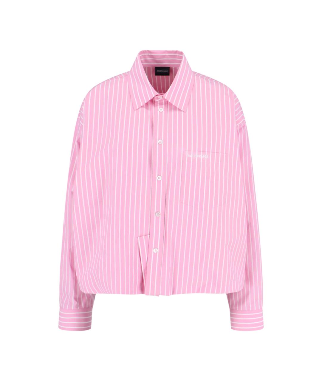BALENCIAGA Розовая хлопковая рубашка, фото 1